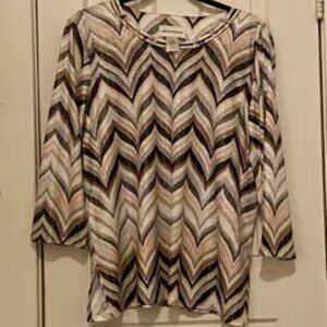 Alfred Dunner Quarter Sleeve Blouse